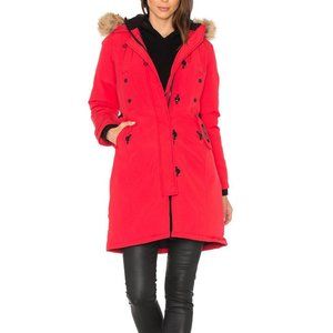 Canada Goose red Kensington parka, size S